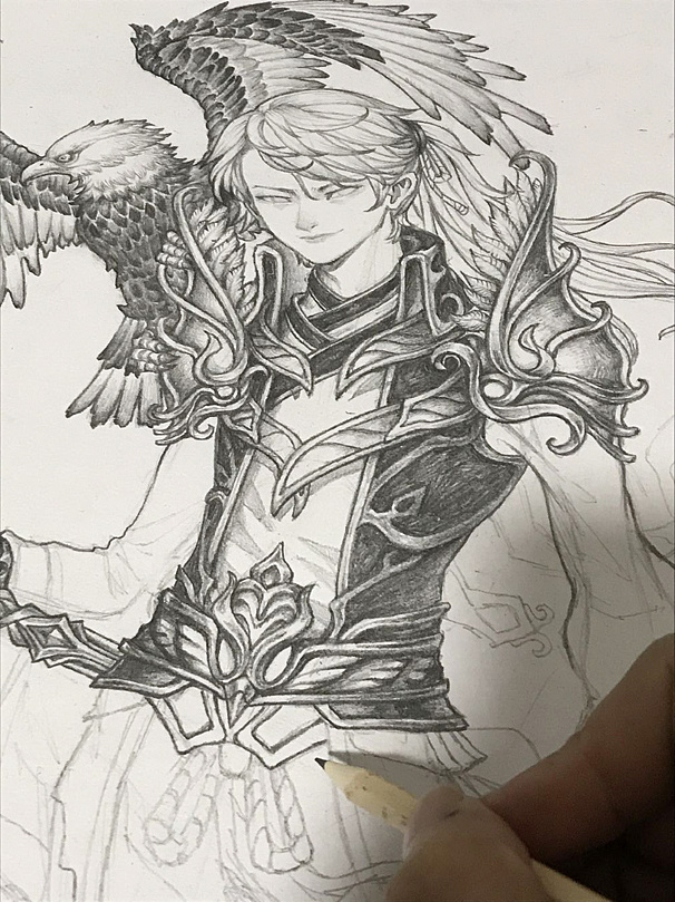 一剑穿心素描_一箭穿心素描图片大全_一箭穿心素描画
